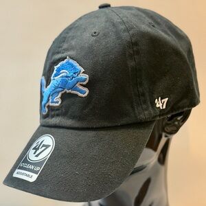 Detroit Lions ’47 Clean Up Adjustable Hat NFL Black Cap